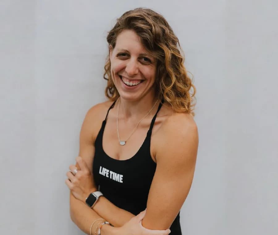 Portrait of Jamie Riley, Yoga Tech behind my.lifetime.life